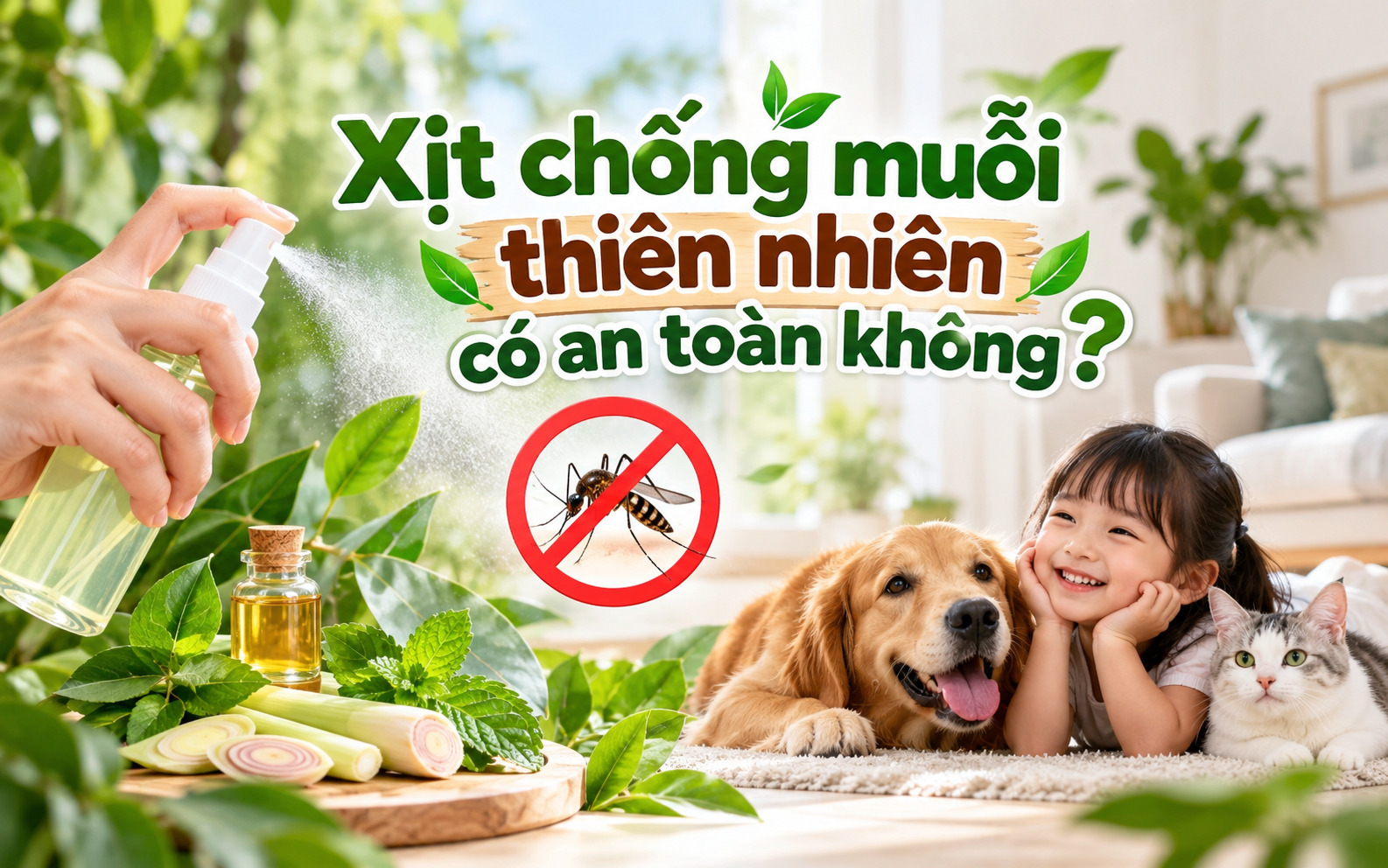 Xịt chống muỗi thiên nhiên có an toàn không?