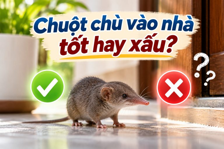 Chuột chù vào nhà tốt hay xấu?