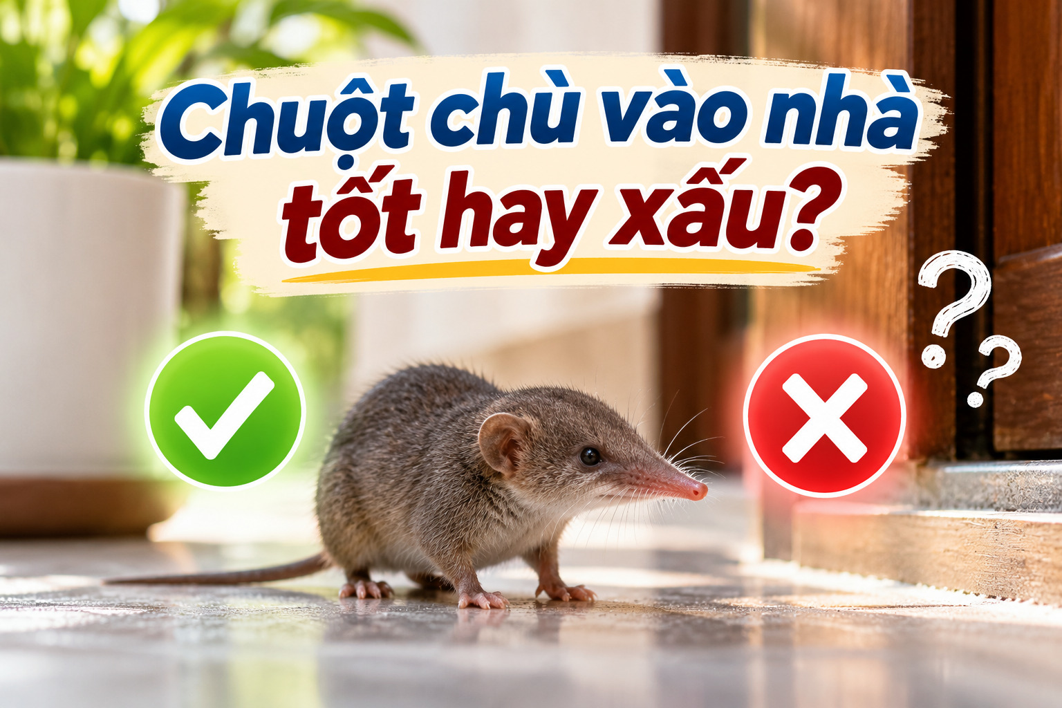 Chuột chù vào nhà tốt hay xấu?