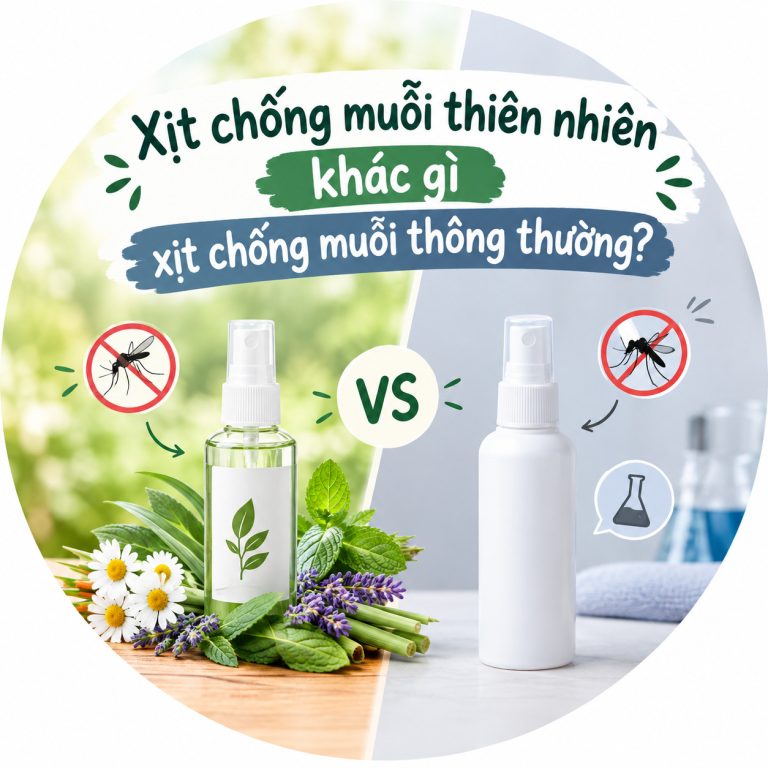 Xịt chống muỗi thiên nhiên khác gì xịt chống muỗi thông thường? 