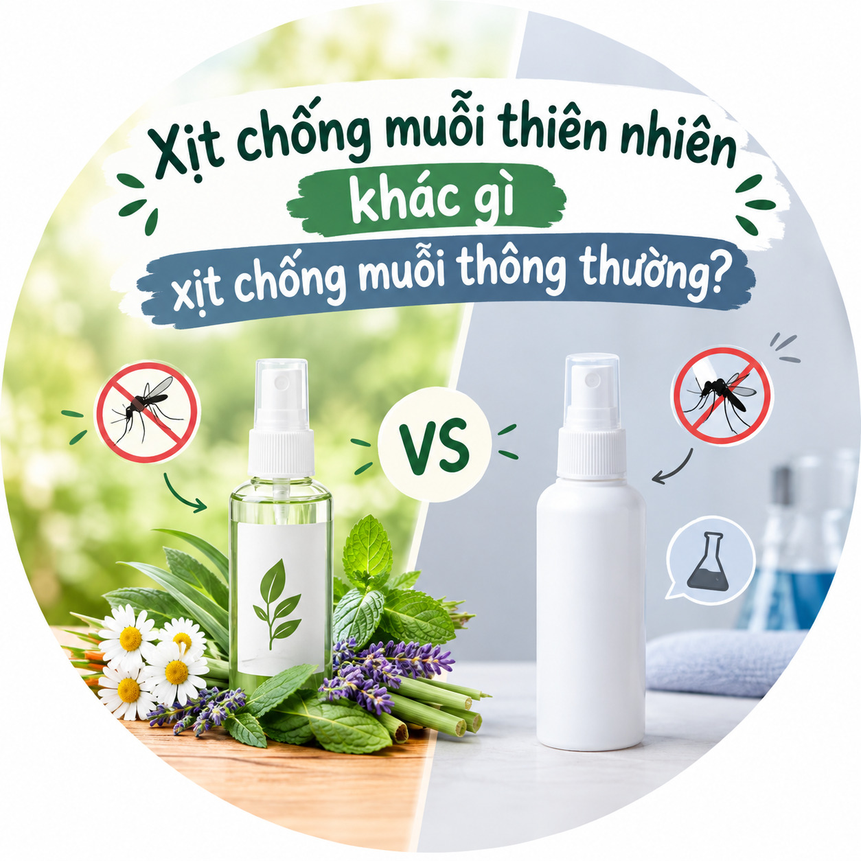 Xịt chống muỗi thiên nhiên khác gì xịt chống muỗi thông thường? 