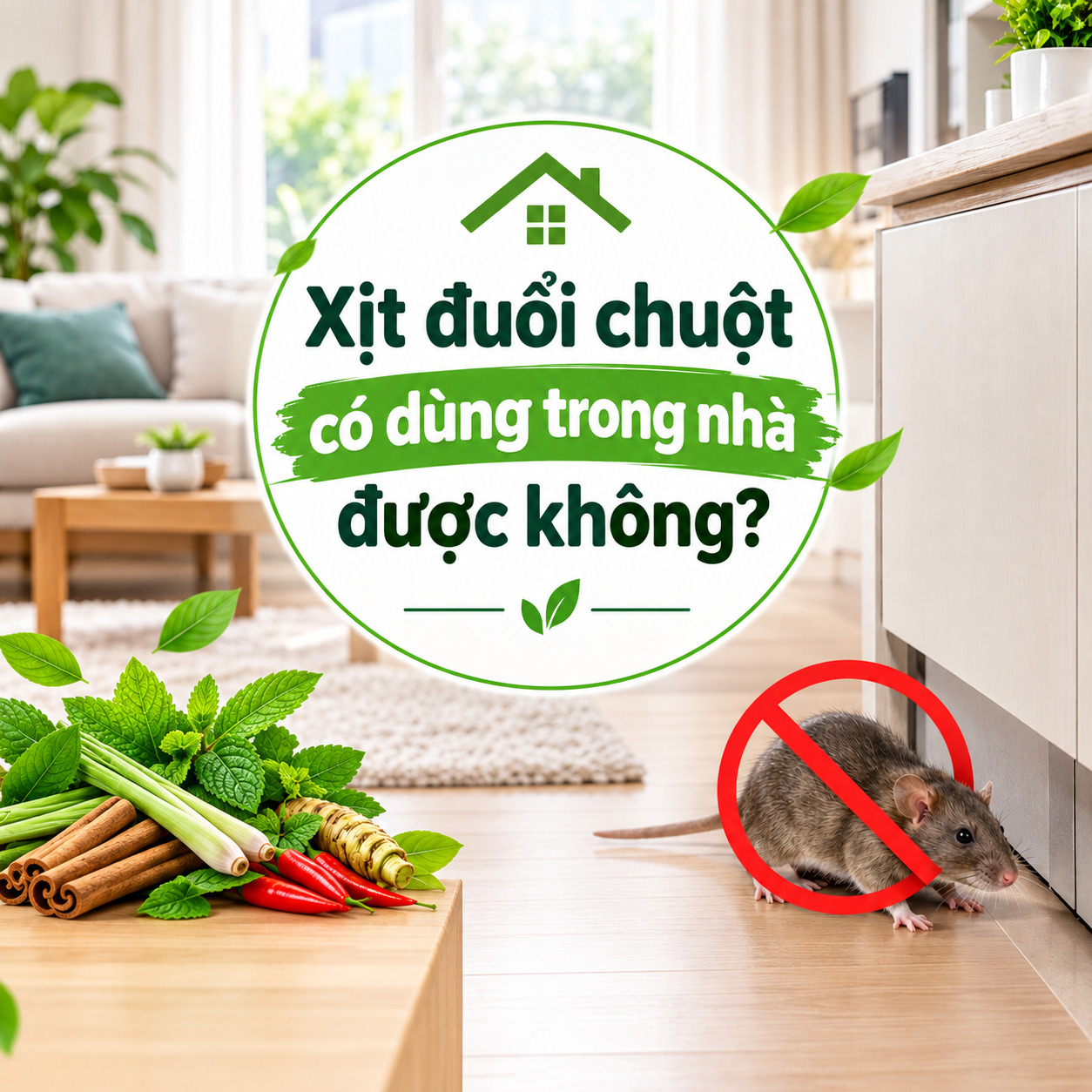 Xịt đuổi chuột có dùng trong nhà được không?